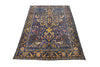 Load image into Gallery viewer, 4.6 x 6.8 Afghan Handmade Tribal Floral Wool Rug BLUE #SH1360