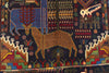 Load image into Gallery viewer, 4.1 x 6.2 Afghan Village Handmade Wool Rug ANIMAL PICTORIAL #SH1365