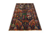 Load image into Gallery viewer, 3.9 x 5.11 Ethnic Afghan handmade Wool Pictorial Animal Rug #SH1366