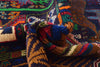 Load image into Gallery viewer, 3.9 x 5.11 Ethnic Afghan handmade Wool Pictorial Animal Rug #SH1366