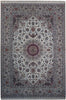 Load image into Gallery viewer, 7&#39; x 10&#39; SIGNED Wool &amp; Silk on Silk Foundation Authentic  Persian Isfahan Rug #PIX-21978