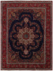 Load image into Gallery viewer, 9.6 x 12.7 Persian Hand-knotted Wool Rug Navy Blue PK115