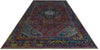 Load image into Gallery viewer, 6.3 x 9.4 LOVELY COLORS Purple Blue Vintage Hand-knotted Persian Rug Overdyed Pre-Owned PK122