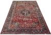 Load image into Gallery viewer, 6.2 x 9.1 Persian Vintage Hand-knotted Rug Faded Red Distressed Pre-Owned Carpet PK134