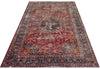 Load image into Gallery viewer, 6.2 x 9.1 Persian Vintage Hand-knotted Rug Faded Red Distressed Pre-Owned Carpet PK134