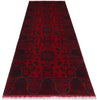 Load image into Gallery viewer, 2.8 x 6.2 Dark Red Afghan Khal Mohammadi Rug Ethnic Tribal Hallway Rug PK49