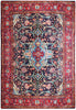 Load image into Gallery viewer, 7 x 11 Persian Sarouk Esfahan Traditional rug Navy Blue #5291