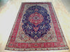 Load image into Gallery viewer, 6.6 x 10.11 Blue Semi-Antique Persian Sarouk Rug 72068