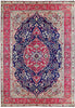 Load image into Gallery viewer, 6.6 x 10.11 Blue Semi-Antique Persian Sarouk Rug 72068