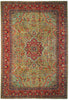 Load image into Gallery viewer, 6.9 x 10.2 Wheat Brown Fine Persian Bijar Rug 72350