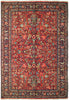 Load image into Gallery viewer, 7&#39; x 11&#39; Peach Salmon Fine Persian Floral Bijar Rug 72364