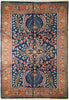 Load image into Gallery viewer, 7&#39; x 11&#39; Navy Blue Persian Lilihan Sarouk Rug 72385