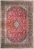 Load image into Gallery viewer, 9.5 x 13.5 Persian Kashan Iran Rug RED BLUE 72893