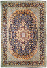 Load image into Gallery viewer, 9.6 x 13.2 Navy Blue Semi Antique Persian Esfahan WOOL Rug 73007