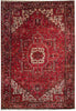 Load image into Gallery viewer, 9.4 x 12.7 Red Semi-Antique Persian Heriz Rug 73149