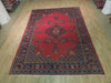 Load image into Gallery viewer, Excellent-Condition-10&#39; x 11&#39;-Red-Semi-Antique-Persian-Sarouk-Rug.jpg