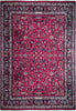 Load image into Gallery viewer, 9&#39; x 13&#39; Burgundy Persian All Over Pattern Mashad Rug 74462