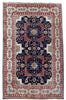 Load image into Gallery viewer, 6.6 x 9.11 Navy Blue Persian Sarouk Rug 80818