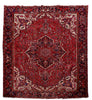 Load image into Gallery viewer, 7.11 x 9.5 Red Persian Heriz Rug #B-80880