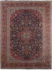 Load image into Gallery viewer, 9&#39; x 13&#39; SIGNED Royal Blue Persian Kashan Rug 81219