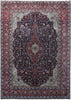 Load image into Gallery viewer, 9.10 x 13.9 SIGNED Persian Kashan Rug NAVY BLUE 82240