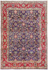 Load image into Gallery viewer, 8 x 11.5 Persian Tabriz Rug all Over Dark Purple &amp; Red Border #5010