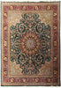 Load image into Gallery viewer, 8 x 10 Emerald Green Wool and Silk Tabriz Rug Fine Quality #F-5610