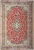 Load image into Gallery viewer, 9.6 x 13.10 Persian Red Blue traditional Kashan Rug - Pre Owned #F-5625