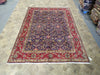 Load image into Gallery viewer, 8 x 11.5 Persian Tabriz Rug all Over Dark Purple &amp; Red Border #5010