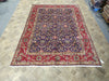 Load image into Gallery viewer, 8 x 11.5 Persian Tabriz Rug all Over Dark Purple &amp; Red Border #5010