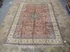 Load image into Gallery viewer, 8 x 11.5 Persian Coral Orange Rug Najafabad Esfahan #5014