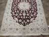 Load image into Gallery viewer, 5 x 8 Persian Naeen rug Wool &amp; silk Burgundy #5062