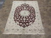 Load image into Gallery viewer, 5 x 8 Persian Naeen rug Wool &amp; silk Burgundy #5062