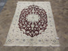 Load image into Gallery viewer, 5 x 8 Persian Naeen rug Wool &amp; silk Burgundy #5062