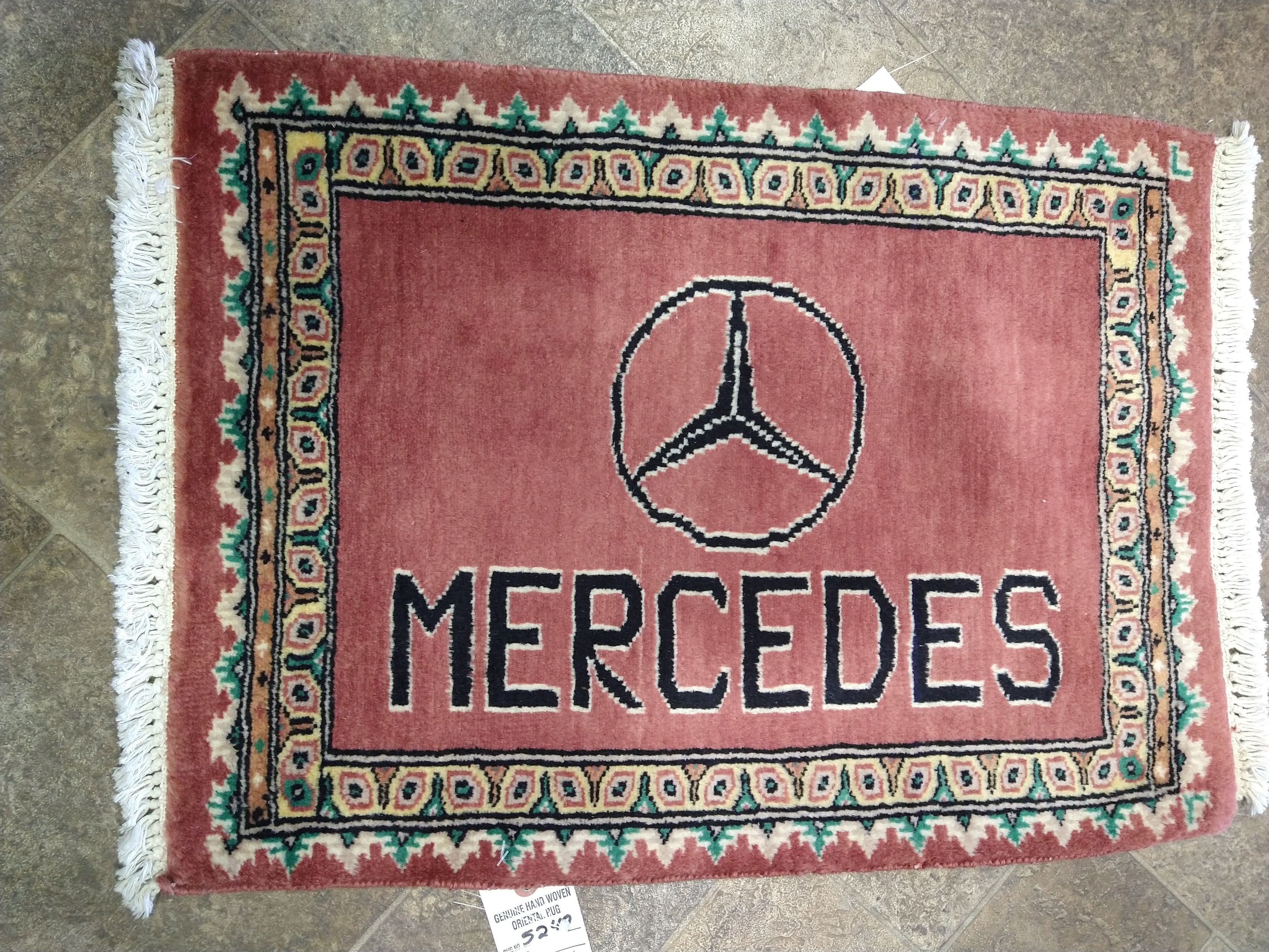 2' x 3' Handmade Mercedes Benz Rug 16273 – Bestrugplace
