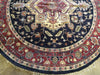 Load image into Gallery viewer, 8 x 8 ROUND HERIZ BLACK RUG Hand-knotted Wool #5320