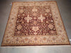 Load image into Gallery viewer, 8 x 8 SQUARE CHOCOLATE BROWN BURGUNDY Chobi Zigler Rug #5361