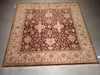 Load image into Gallery viewer, 8 x 8 SQUARE CHOCOLATE BROWN BURGUNDY Chobi Zigler Rug #5361