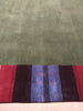 Load image into Gallery viewer, 8 x 10 GREEN GABBEH RUG Handmade Wool Carpet RAINBOW BORDER #5402