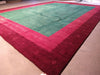 Load image into Gallery viewer, 9 x 12 SALE Handmade Wool GREEN Contemporary Gabbeh rug #5464