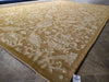 Load image into Gallery viewer, 8.10 x 13.1 OLIVE BROWN French Damask Flat Weave Handmade Rug #F-5508