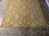 Load image into Gallery viewer, 8.10 x 13.1 OLIVE BROWN French Damask Flat Weave Handmade Rug #F-5508