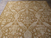 Load image into Gallery viewer, 8.10 x 13.1 OLIVE BROWN French Damask Flat Weave Handmade Rug #F-5508