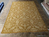 Load image into Gallery viewer, 8.10 x 13.1 OLIVE BROWN French Damask Flat Weave Handmade Rug #F-5508