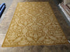 Load image into Gallery viewer, 8.10 x 13.1 OLIVE BROWN French Damask Flat Weave Handmade Rug #F-5508