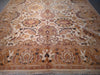 Load image into Gallery viewer, 9.0 x 12.3 Ivory, Army Honey Brown Wool New Rug #F-5581