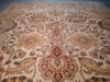 Load image into Gallery viewer, 9.0 x 12.3 Ivory, Army Honey Brown Wool New Rug #F-5581