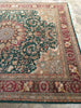 Load image into Gallery viewer, 8 x 10 Emerald Green Wool and Silk Tabriz Rug Fine Quality #F-5610