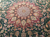 Load image into Gallery viewer, 8 x 10 Emerald Green Wool and Silk Tabriz Rug Fine Quality #F-5610