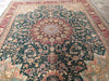 Load image into Gallery viewer, 8 x 10 Emerald Green Wool and Silk Tabriz Rug Fine Quality #F-5610